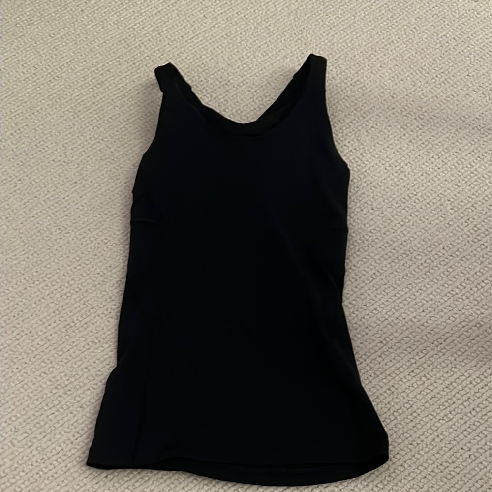 Lululemon Athletica Black Fitted Sleeveless Tank Top